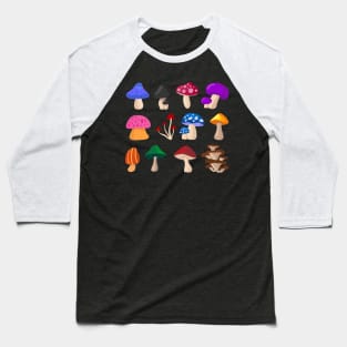 Fun Colorful Mushroom Tee Baseball T-Shirt